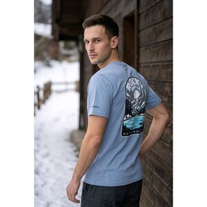 ☔️🔸️NWT Gray Blue Rocky Mountain National Park Shirt Men's Medium